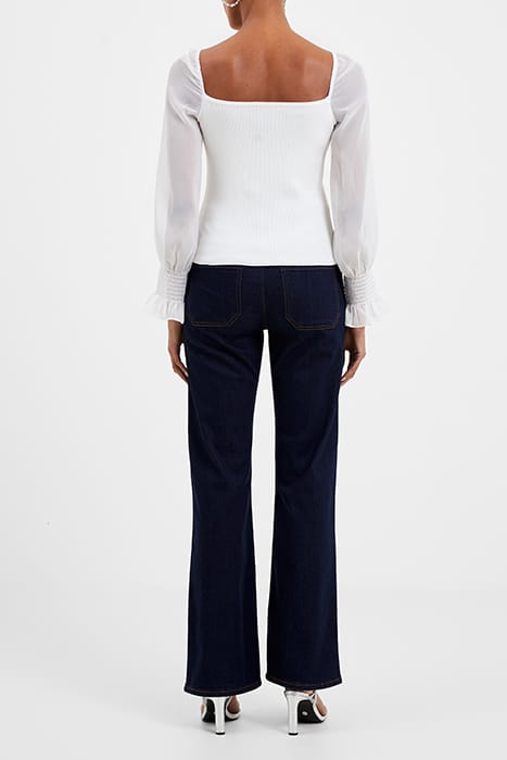 MAIA KRISTA CREPE MIX JUMPER WHITE 2