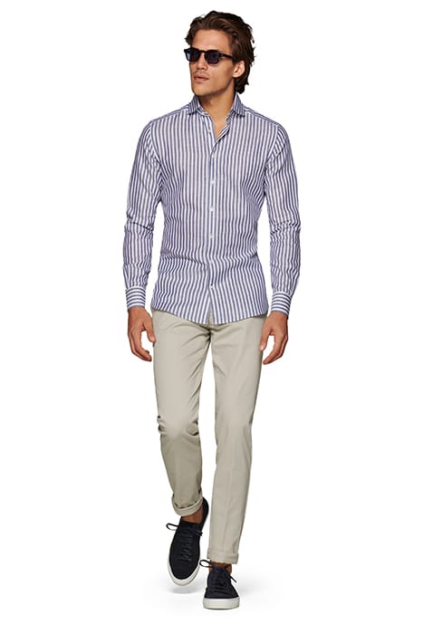 SLIM LEG STRAIGHT CHINOS LIGHT BROWN 1
