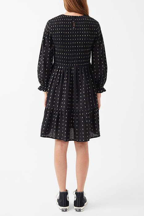 ELLA EMBR LS RND NK DRESS BLACK 2
