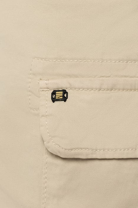 SHORT CARGO GARMENT DYED + STONE WASHED STRETCH CEMENT 7
