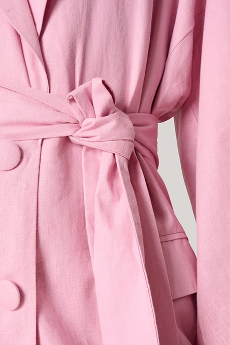 LA-SBLINEN BELTED BLAZER PINK 7