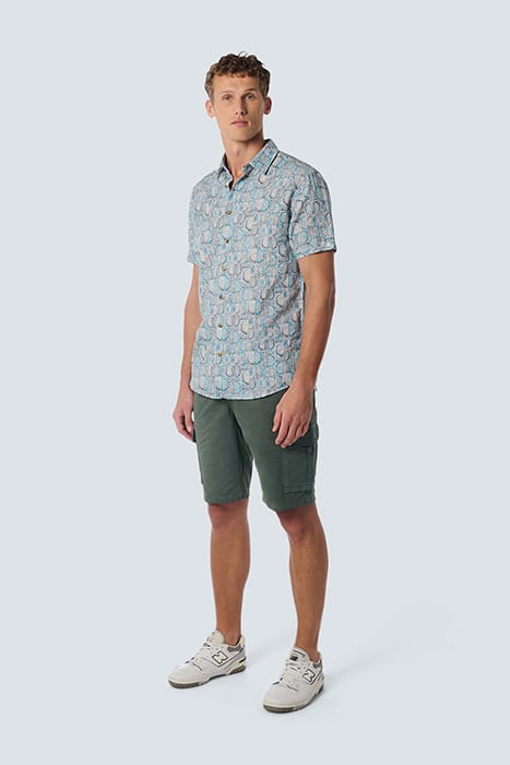 SHORT CARGO GARMENT DYED + STONE WASHED STRETCH STEEL 3