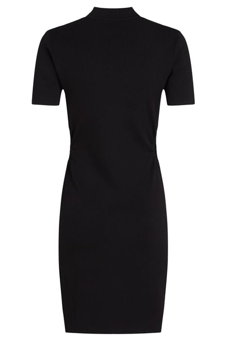 RIBBED KNIT CUT OUT DRESS BLACK 2