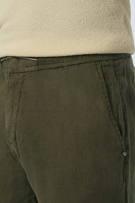 PANTS LINEN GARMENT DYED DARK STEEL 6