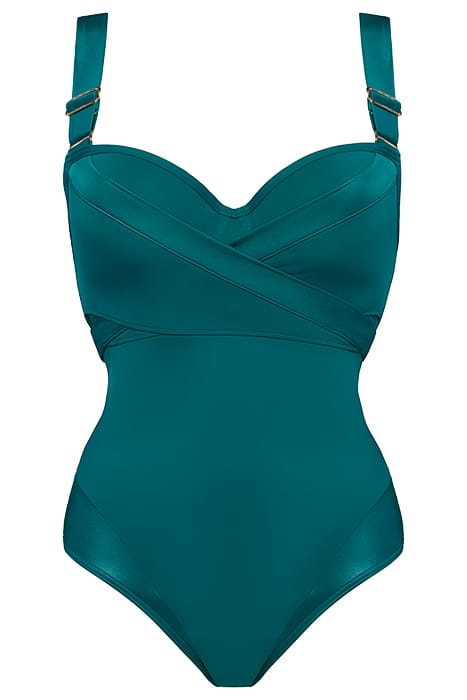 CACHE COEUR QUETZAL GREEN PLUNGE BALCONY BATHING SUIT 3