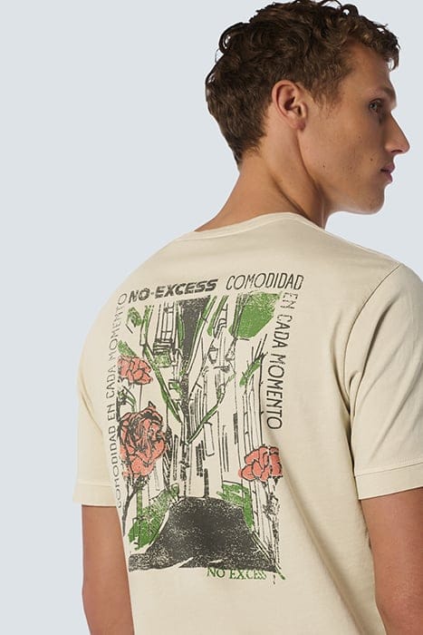 T-SHIRT CREWNECK PLACED PRINTS GARMENT DYED SLUB CEMENT 6