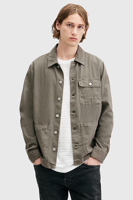 NEVIS CHORE JACKET BANCHA GREEN 1