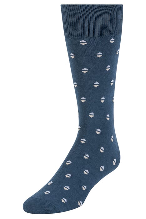 4PK MENS NON TERRY DRESS CREW BLUE 4