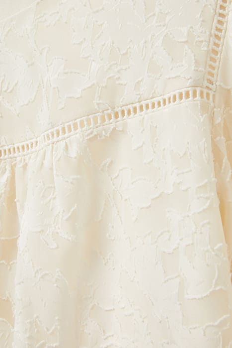 BLOUSE WITH LATTICE DETAIL IVORY 3