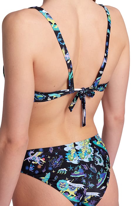 WOMEN'S ARENA FUN PLANET BIKINI BRALETTE BLACK-MULTI 5