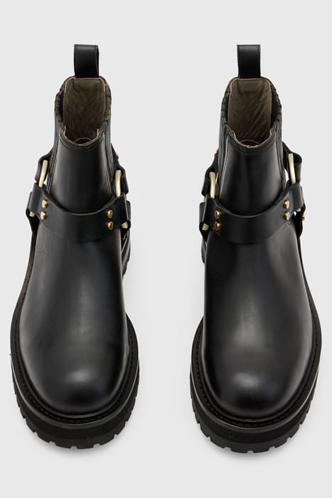 MADDIE BIKER BOOT BLACK/WARM BRASS 3