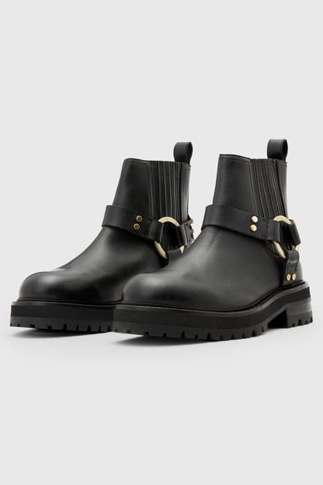 MADDIE BIKER BOOT BLACK/WARM BRASS 1