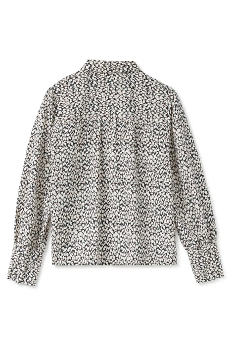 BUTTON UP WITH GATHERS ABSTRACT DOTS 4