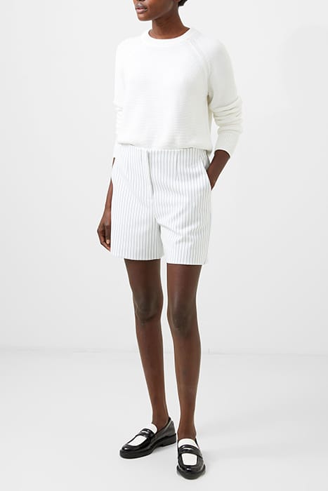FRENCH CONNECTION WHISPER PINSTRIPE SHORTS SUMMER WHITE/MARI 1