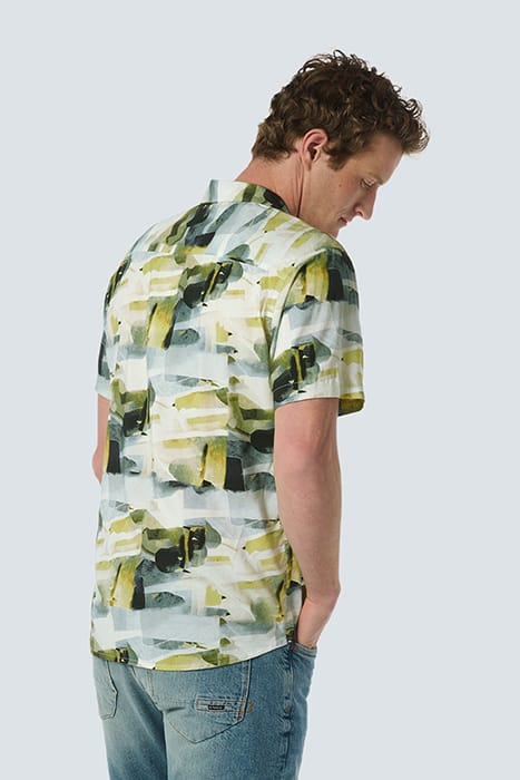 SHIRT SHORT SLEEVE RESORT COLLAR ALLOVER PRINTED CEMENT 2