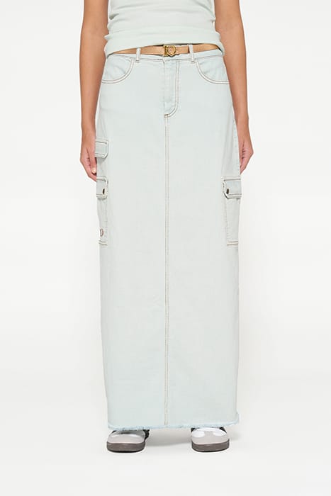 SLUB TWILL SKIRT SEA FOAM 1