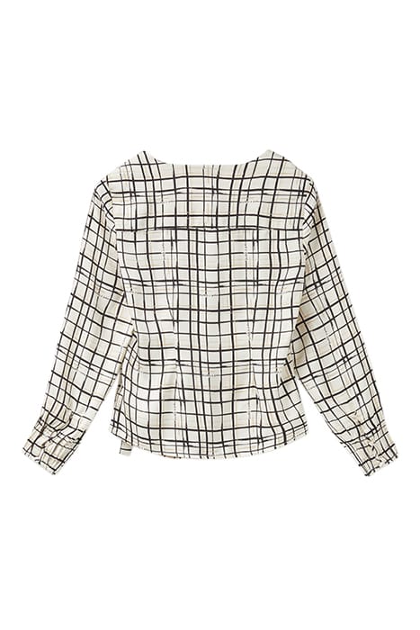 WRAP BLOUSE WHITE CAP GREY 4