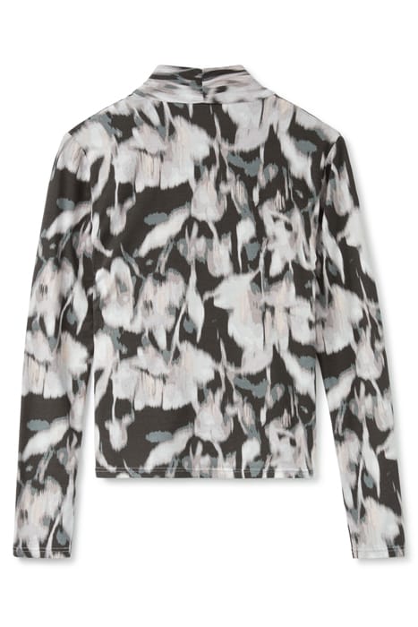 LONG SLEEVE KNIT TOP BLURRED FLORAL 4