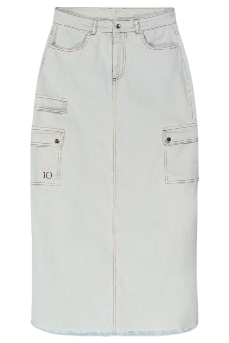 SLUB TWILL SKIRT SEA FOAM 2