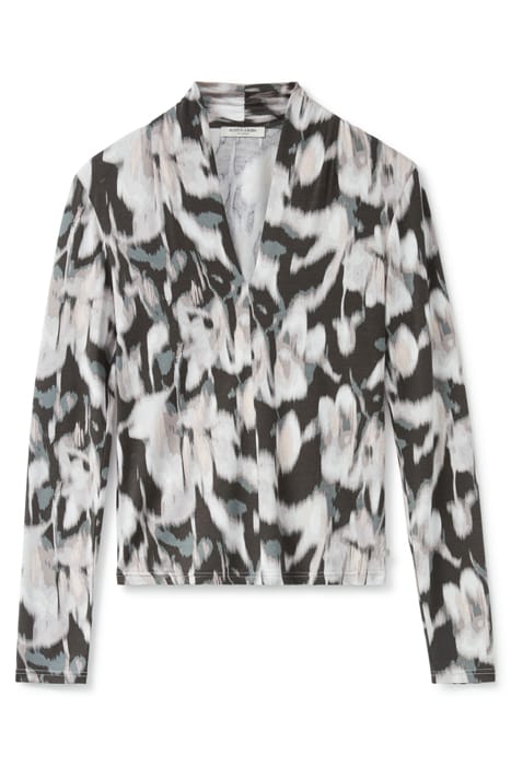 LONG SLEEVE KNIT TOP BLURRED FLORAL 3