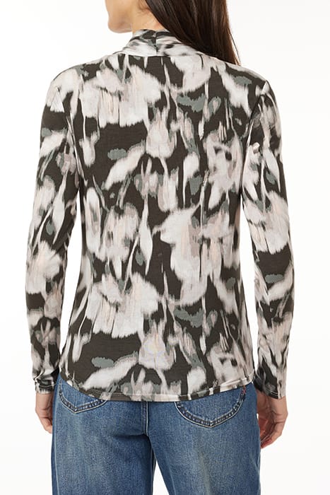 LONG SLEEVE KNIT TOP BLURRED FLORAL 2