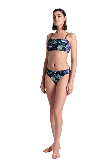 WOMEN'S ARENA FUN PLANET BIKINI BANDEAU BLACK MULTI 3