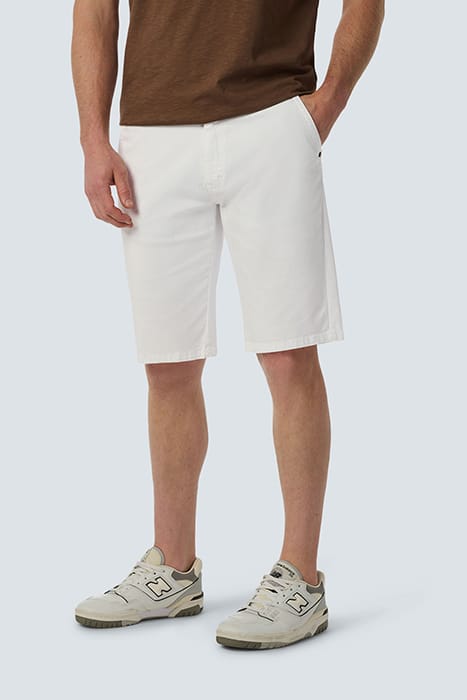 SHORT CHINO GARMENT DYED TWILL STRETCH WHITE 1