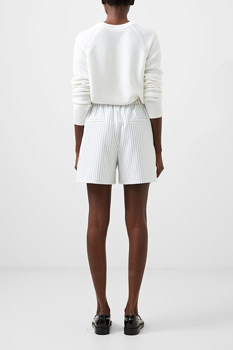 FRENCH CONNECTION WHISPER PINSTRIPE SHORTS SUMMER WHITE/MARI 2