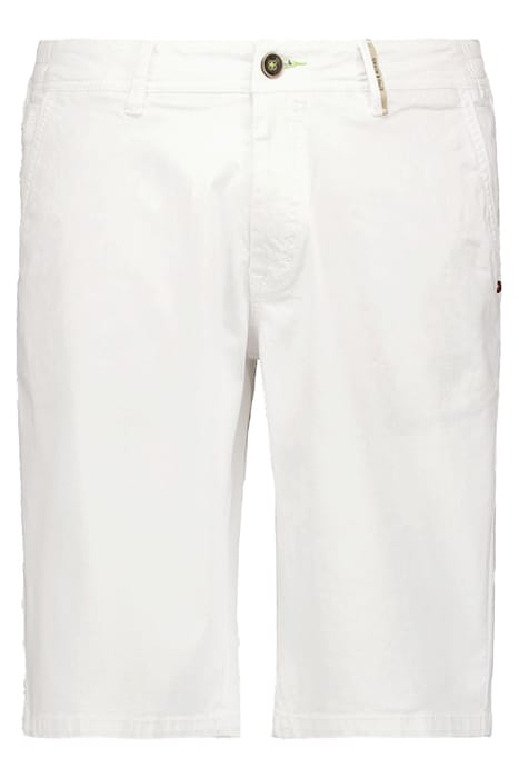 SHORT CHINO GARMENT DYED TWILL STRETCH WHITE 4