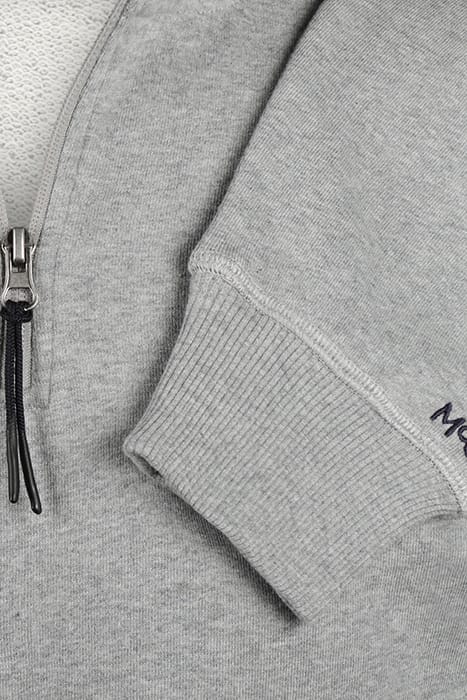 ZIP MOCK SWEATSHIRT MEDIUM GREY MELANGE 7