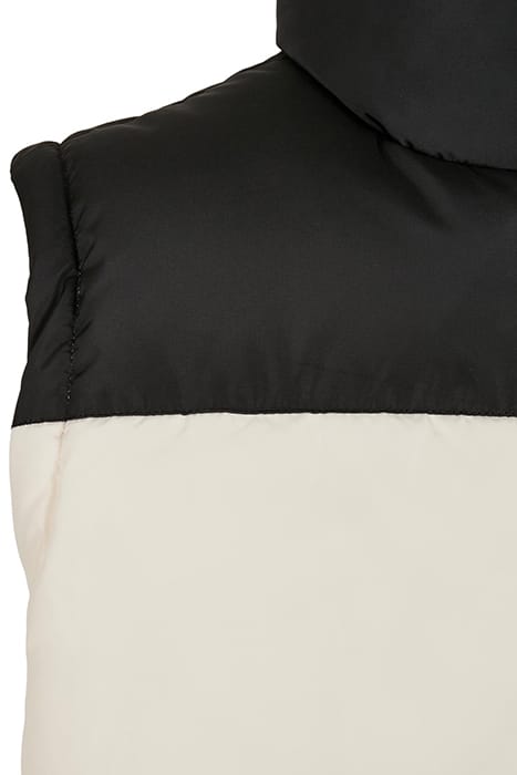 BLOCK PUFFER VEST BLACK/WHITESAND 8