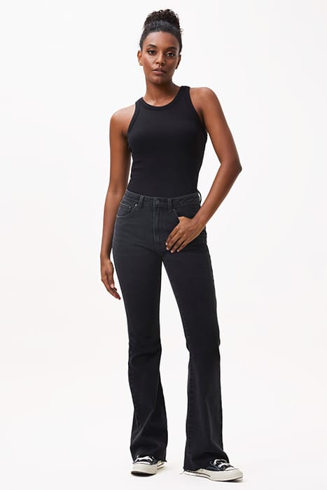 FLARE FIT JEANS WASHED BLACK 2