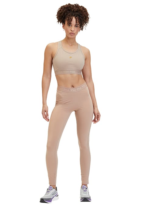 ROSES RUNNING TIGHTS MOCHA MERINGUE 3