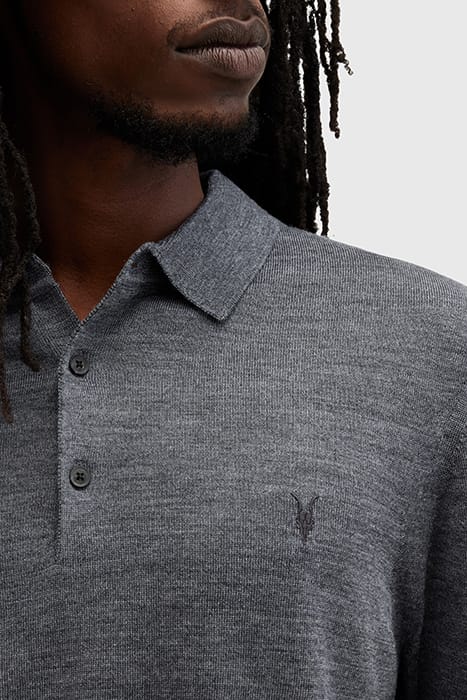 MODE MERINO LS POLO SMITH BLUE 5