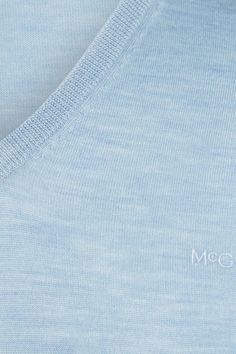 FINE MERINO V-NECK SWEATER LIGHT BLUE 7