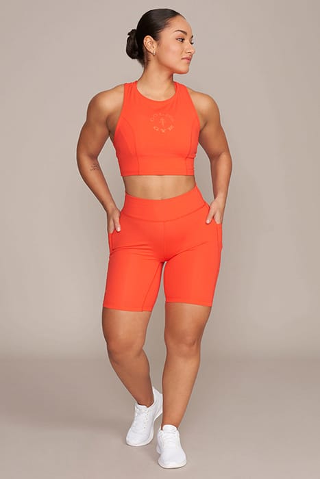 LAURA - WOMEN'S CROPPED SLEEVELESS TOP ORANGE 3