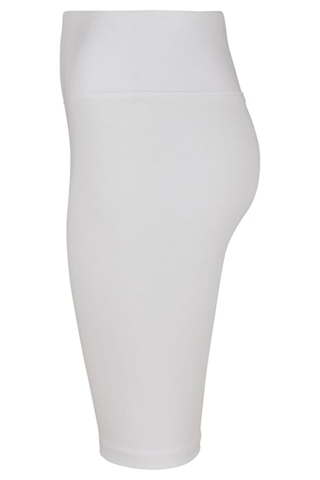 LADIES HIGH WAIST CYCLE SHORTS WHITE 3