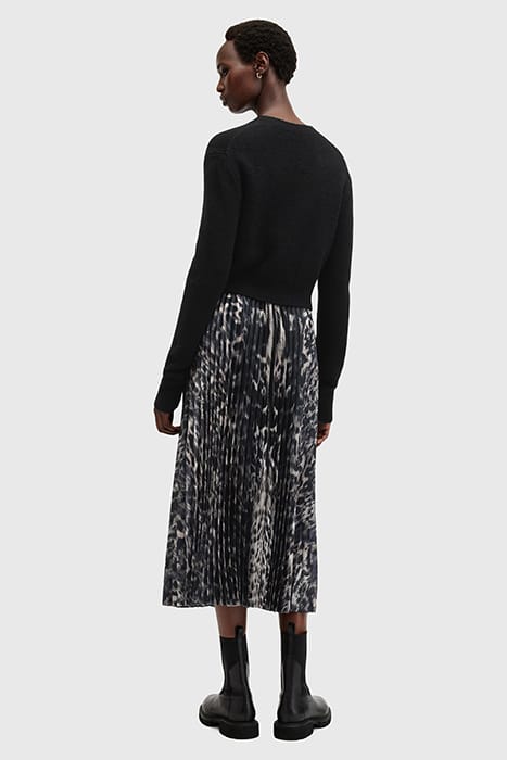 JINX PLEATED DRESS JINX TAUPE BROWN 2