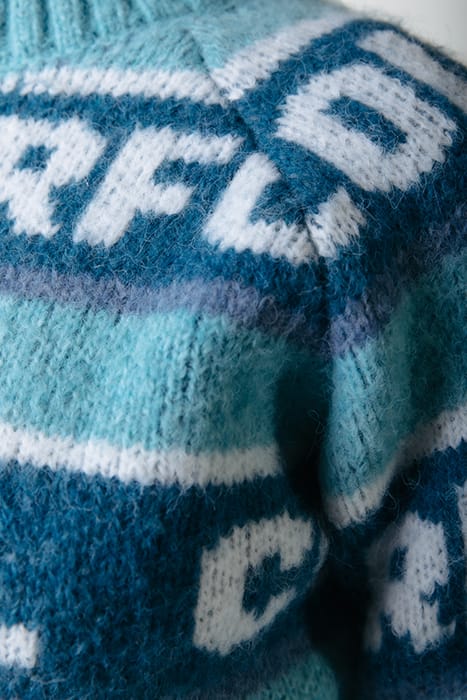 XIMENIA CR INTARSIA KNITTED SWEATER BLUE 4