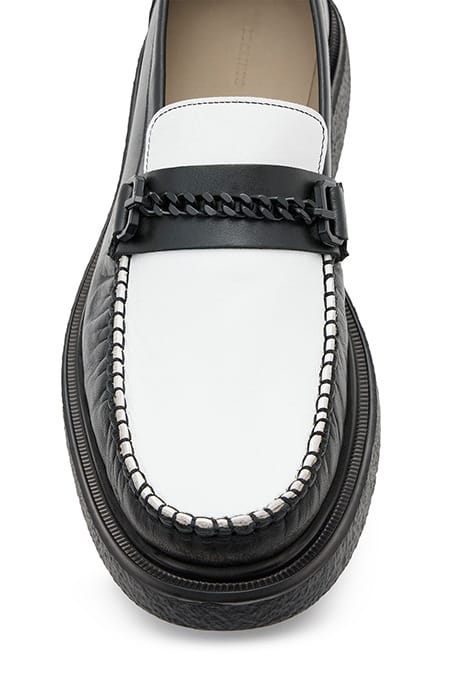 GIBBS CHAIN LOAFER BLACK/WHITE 7