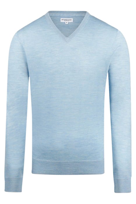 FINE MERINO V-NECK SWEATER LIGHT BLUE 4
