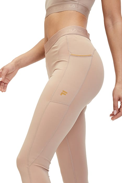 ROSES RUNNING TIGHTS MOCHA MERINGUE 7