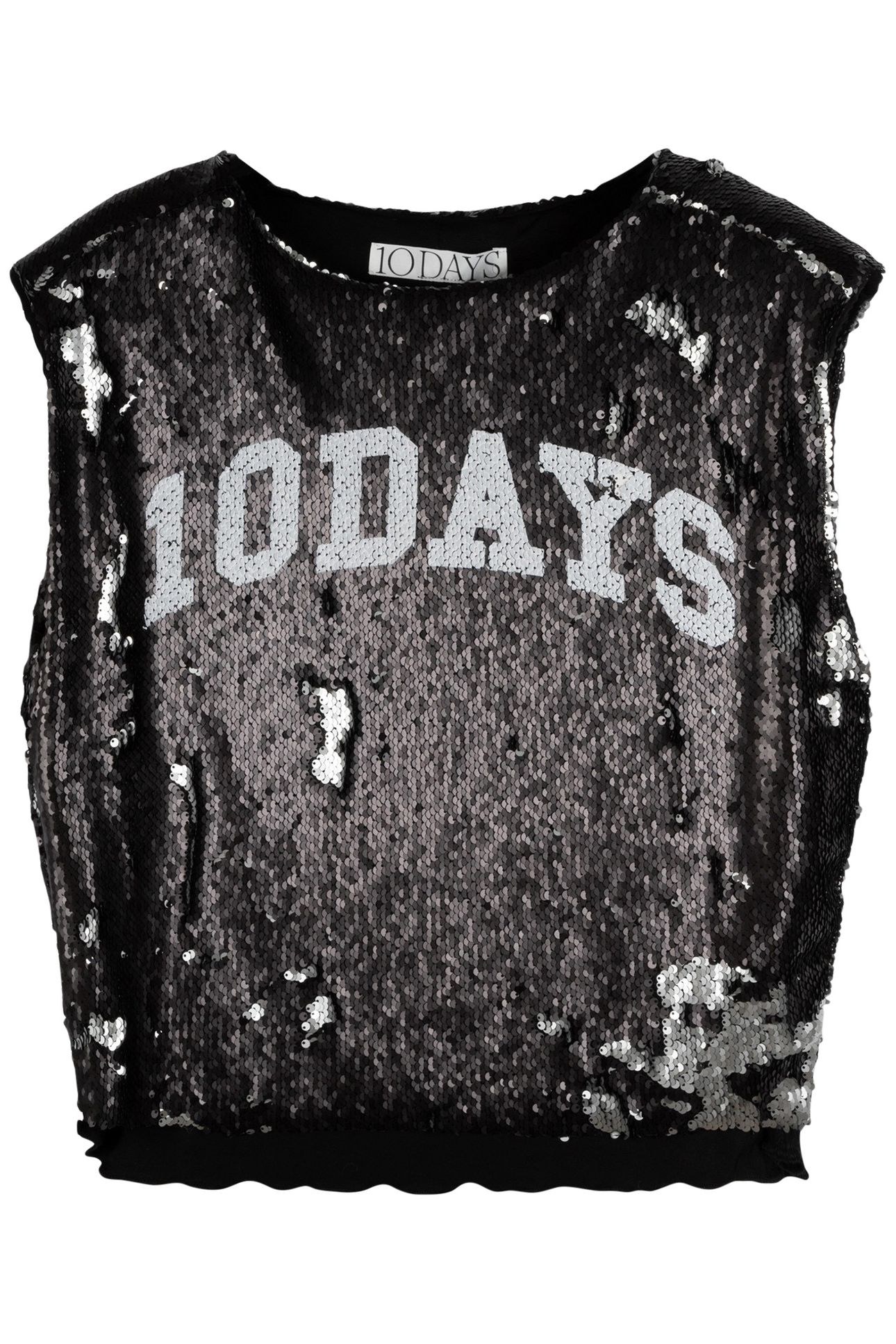 PADDED TOP SEQUINS BLACK 2