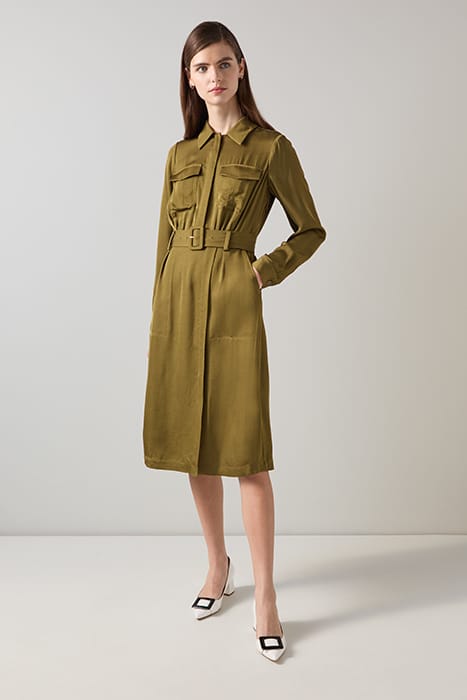 NEWTON UTILITY SHIRT DRESS OLIVE 5