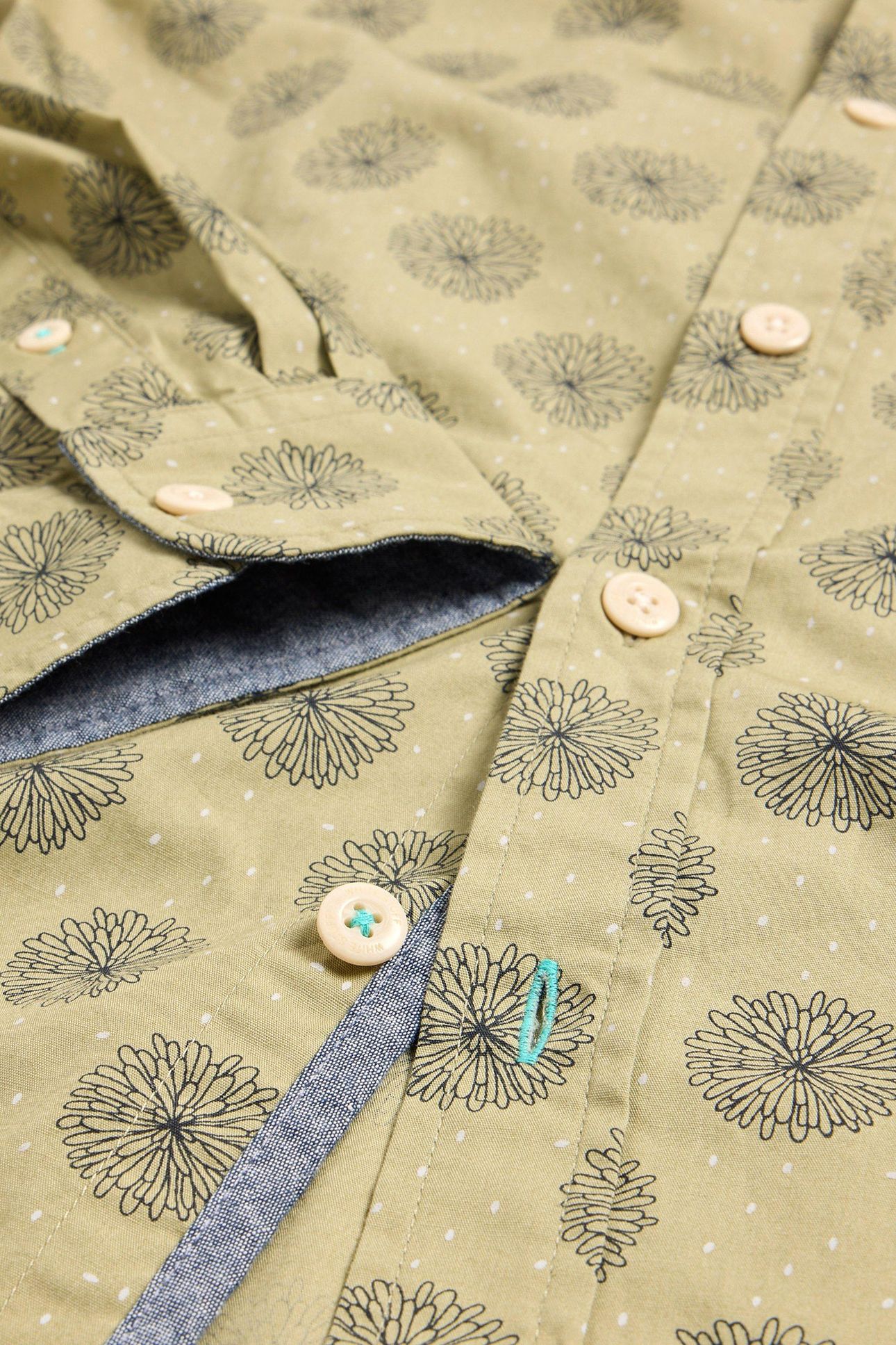 DAISY FLORAL PRINTED SHIRT GREEN PRINT 7
