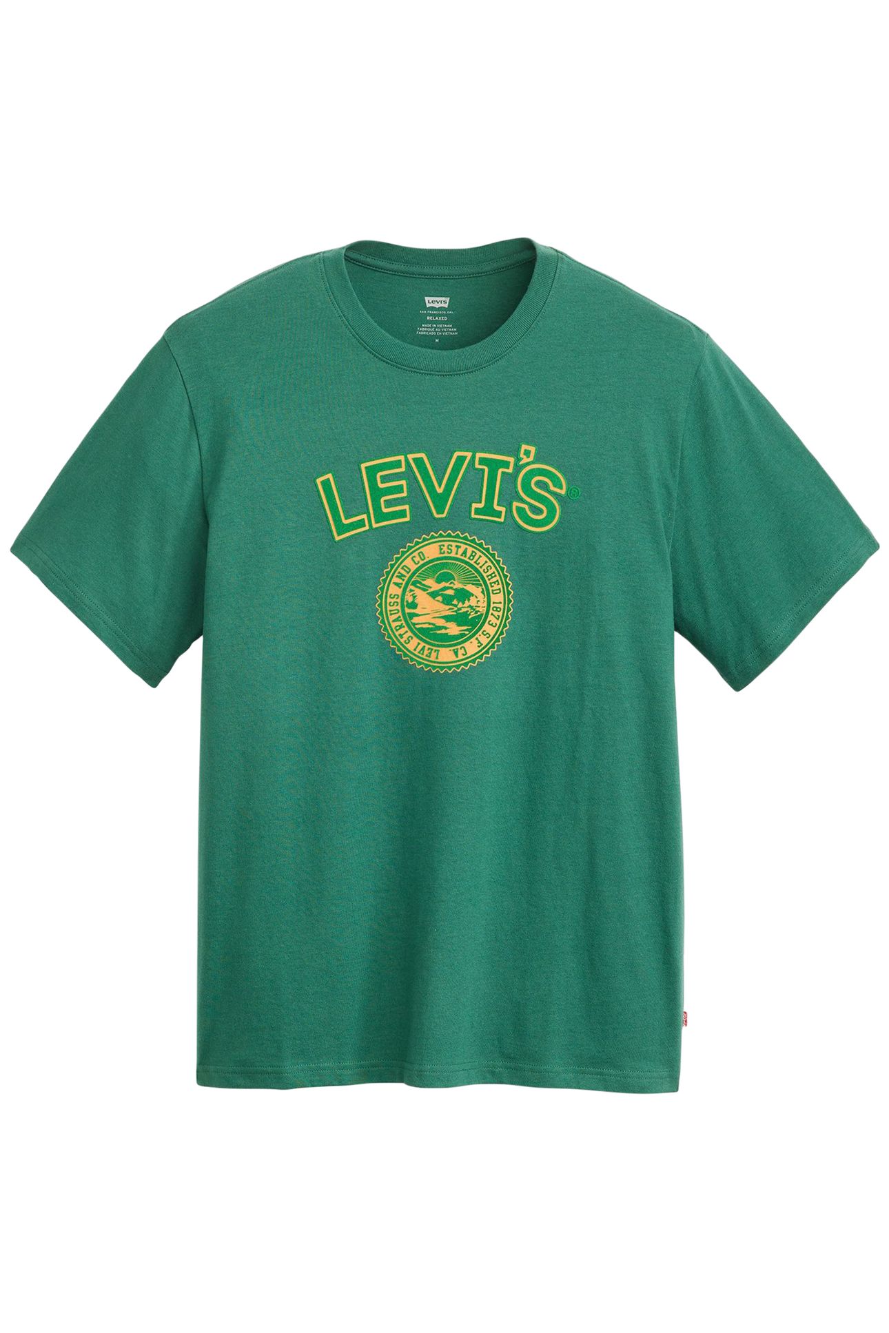 SS RELAXED FIT TEE VARSITY LOGO PATCH BI 3