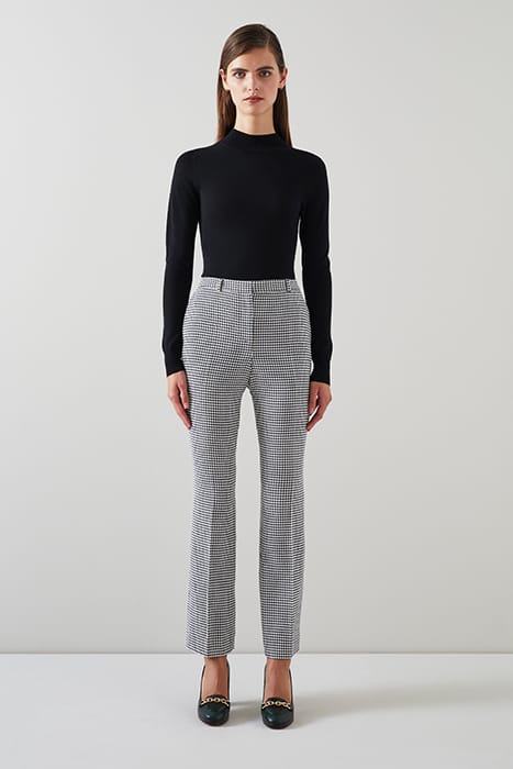 LAURIE - STRAIGHT JEANS  BLACK/CREAM 1