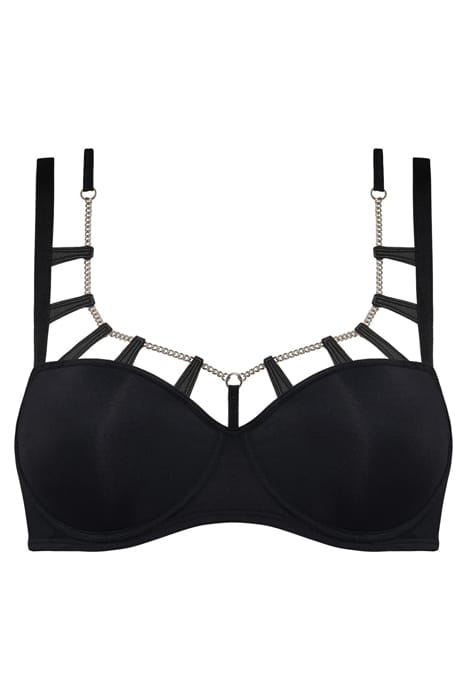 ROCK CITY BLACK PLUNGE BALCONY BRA 3