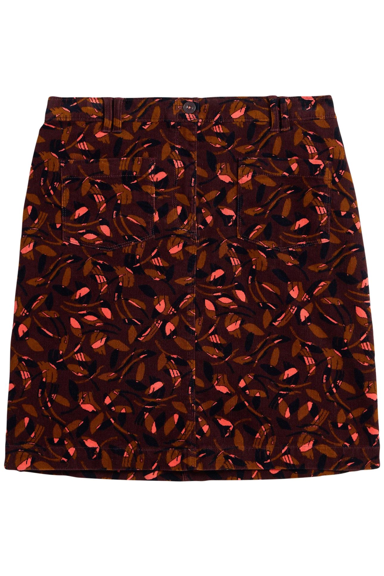 MELODY ORGANIC CORD SKIRT PLUM PRINT 4