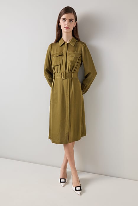 NEWTON UTILITY SHIRT DRESS OLIVE 4